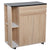 HOMCOM Kitchen Storage Trolley Cart Cupboard Rolling Island Shelves Cabinet With Door and Drawer Locking Wheels