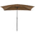 Outsunny 3x2m Garden Parasol Umbrella Outdoor Sun Shade Canopy with Tilt and Crank, Aluminium Frame Rectangular, Brown