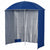 Outsunny Beach Brolly Shelter: 88" Arc Fishing Umbrella with Side Canopy, Carry Bag Included, Azure Blue