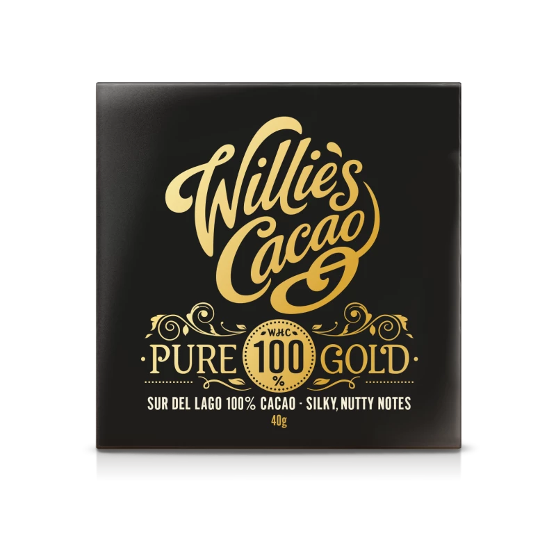 Willie's Cacao Pure Gold 100% Cacao Chocolate (40g)