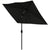 Outsunny 2 x 3(m) Garden Parasol Umbrella, Rectangular Outdoor Market Umbrella Sun Shade with Crank & Push Button Tilt, 6 Ribs, Aluminium Pole, Black