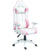 HOMCOM Gaming Chair, Racing Gamer Chair, Reclining Faux Leather Computer Chair with Headrest, Lumber Support, 3D Armrests, Adjustable Height, Swivel Wheels for Home Office, Pink