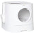 PawHut Cat Litter Box Portable Pet Toilet Fully Enclosed Kitten Pan w/ Scoop, White