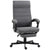 Vinsetto High-Back Office Chair: Linen Swivel Recliner with Footrest, Padded Armrests, Height Adjustable, Grey