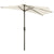 Outsunny 3 m Half Round Umbrella Parasol-White