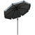 Outsunny 2.66m Patio Umbrella Garden Parasol Outdoor Sun Shade Table Umbrella with Ruffles, 8 Sturdy Ribs, Charcoal Grey