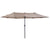 Outsunny 4.6m Garden Parasol Double-Sided Sun Umbrella Patio Market Shelter Canopy Shade Outdoor Tan - NO BASE