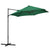 Outsunny Offset Roma Patio Umbrella: 2.5m Square Canopy with 360° Rotation, Green