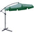 Outsunny 2.7m Garden Parasol Cantilever Umbrella with Crank Handle and Cross Base for Outdoor, Hanging Sun Shade, Green