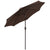 Outsunny Umbrella Parasol 24 Solar LED-Brown/Coffee