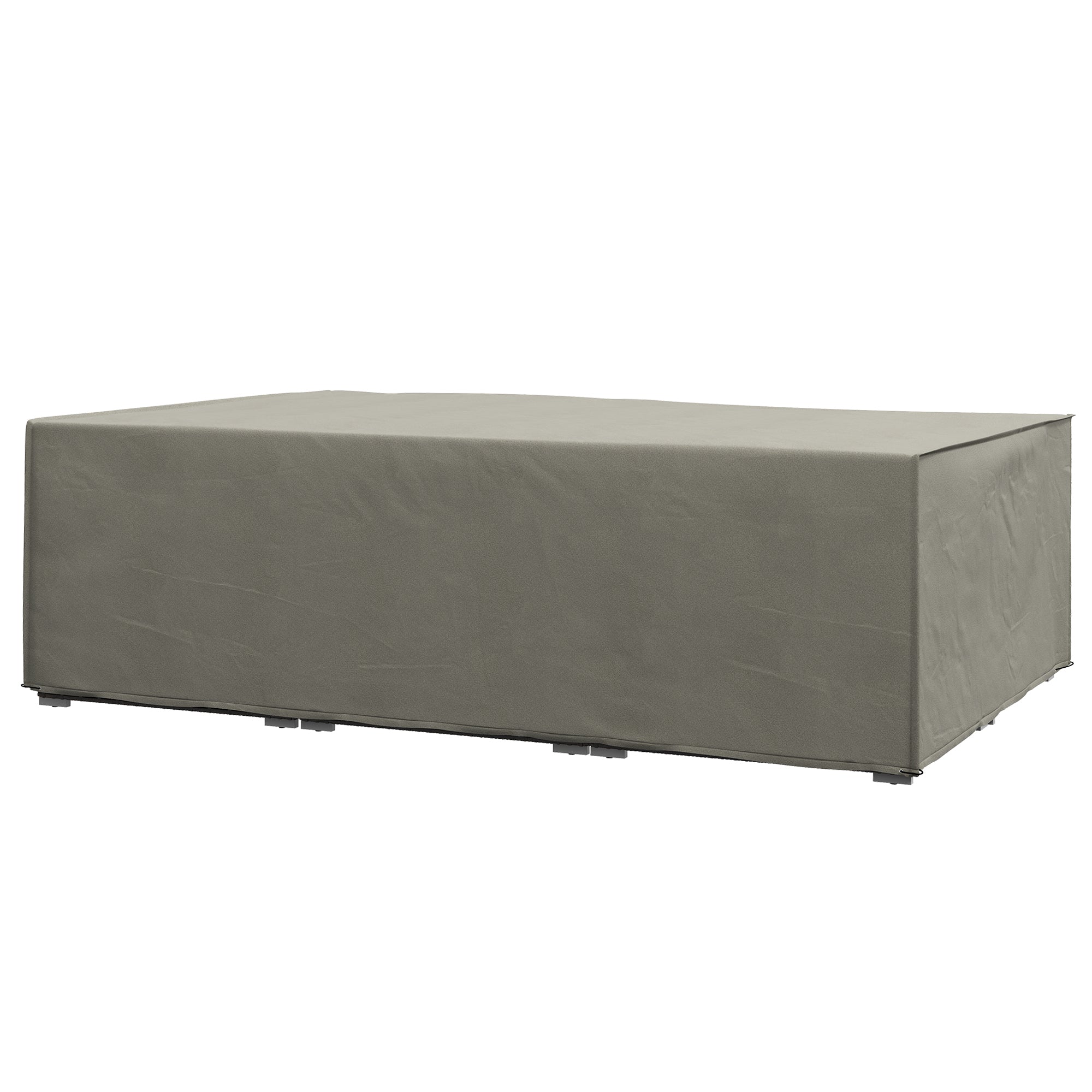 Outsunny Patio Furniture Cover: Rectangular Waterproof Protection for Table & Chairs, 222 x 155 x 67 cm, Grey