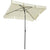 Outsunny Aluminium Sun Parasol, Garden Patio Umbrella with Tilt Mechanism, 2M x 1.25M, Cream White