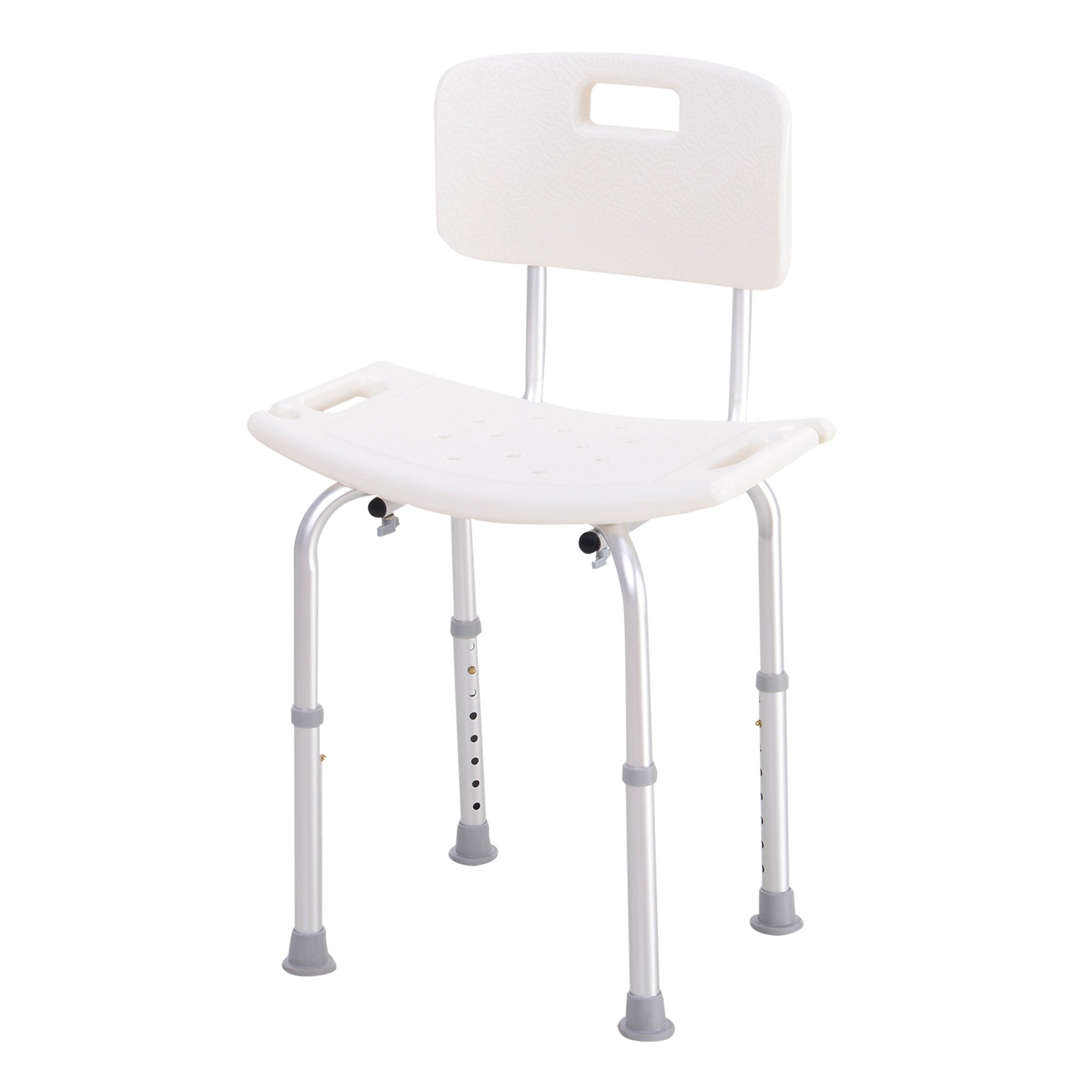 HOMCOM Adjustable Bath Perch: Secure Shower Stool for Elderly Care, Bathroom Safety Aid