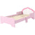 ZONEKIZ Toddler Bed Frame, Princess Bed for Kids, Cloud Design, 143 x 74 x 55 cm, Pink