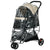 PawHut Lightweight Pet Buggy, Easy Storage, Ventilated with Weather Shield, Ideal for Extra Small to Small Dogs, Khaki