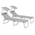 Outsunny Outdoor Foldable Sun Lounger Set of 2, 4 Level Adjustable Backrest Reclining Sun Lounger Chair with Angle Adjust Sun Shade Awning for Beach, Garden, Patio, Light Grey