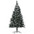 HOMCOM 6FT Artificial Snow Dipped Christmas Tree Xmas Pencil Tree Holiday Home Indoor Decoration with Foldable Feet White Berries Dark Green