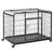 PawHut Heavy Duty Dog Crates Foldable Indoor Dog Kennel and Dog Cage Pet Playpen with Double Doors Removable Tray Lockable Wheels Openable Top