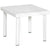 Outsunny Modern Outdoor Side Table, Square Garden Coffee End Table, Perfect for Drinks and Snacks, Stylish White