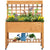 Outsunny Elevated Garden Bed: Raised Wooden Planter with Shelves for Veggies, Flowers, and Herbs, 105x40x135cm