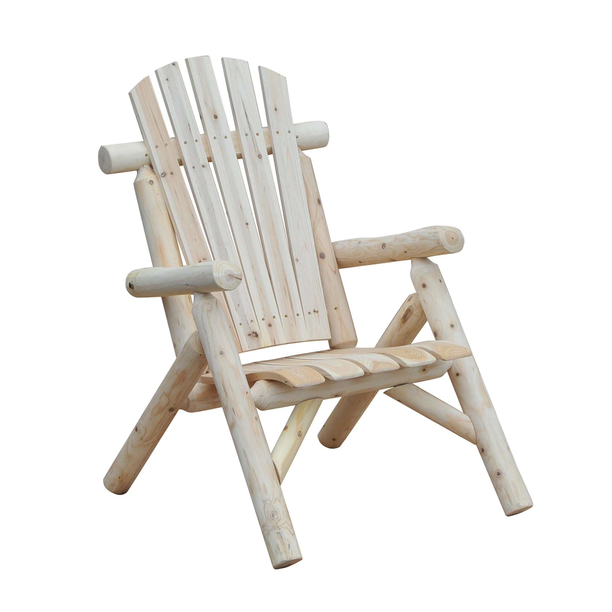 Outsunny Adirondack Chair, Fir Wood Outdoor Lounge Chair for Patio, Lawn & Deck, Natural Wood Finish.