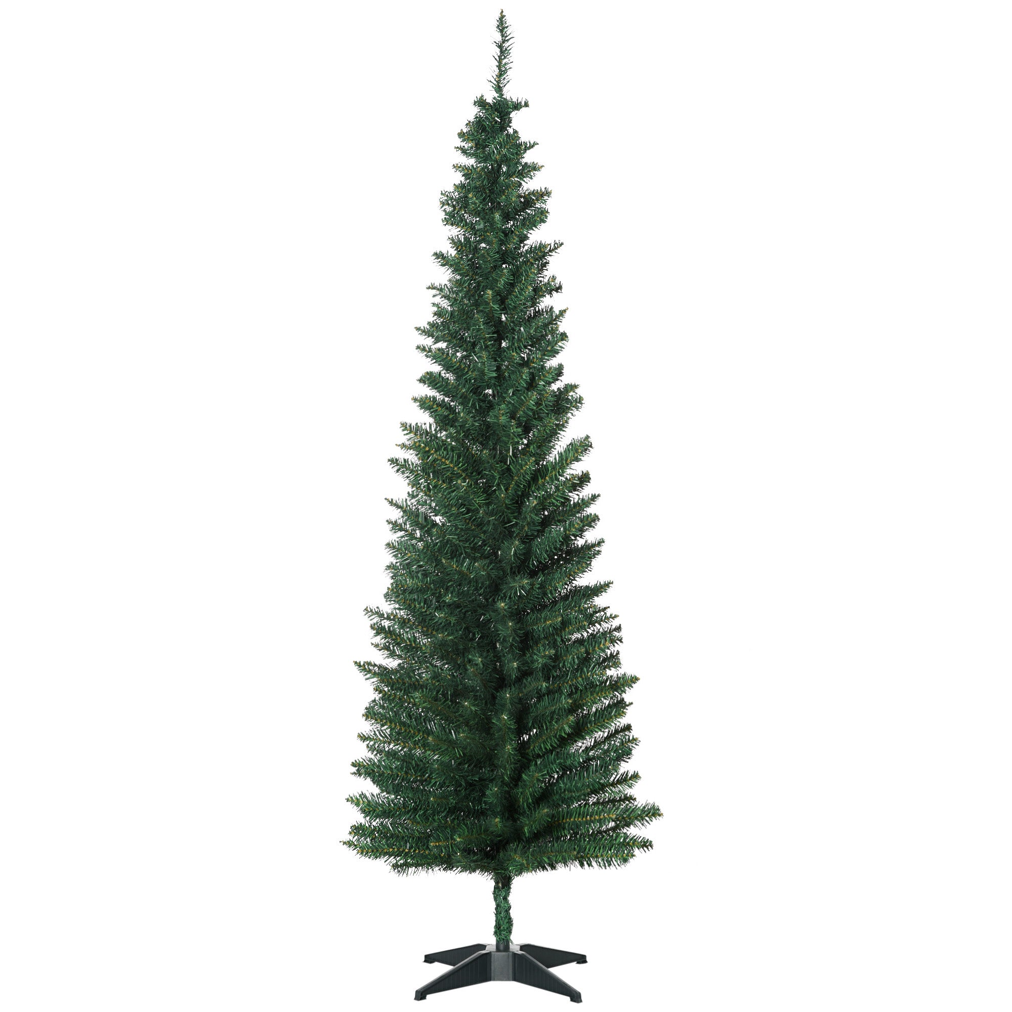 HOMCOM 1.8m Artificial Christmas Tree Pine Tree W/Plastic Stand-Green