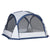 Outsunny Dome Tent for 6-8 Person, Camping Tent with 4 Zipped Mesh Doors, Removable Polyester Cloth, Lamp Hook, Portable Carry Bag, White and Blue