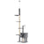 PawHut Cat Tower, 280cm Huge Activity Center Floor-to-Ceiling with Scratching Post, Hammock, Hanging Ball, Light Grey