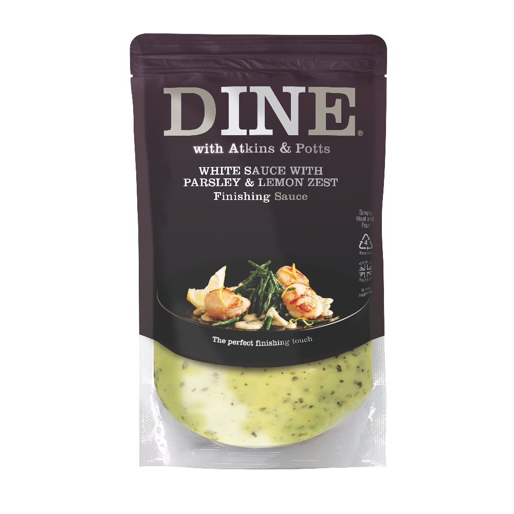 DINE with Atkins & Potts White Sauce with Parsley & Lemon Zest (350g)