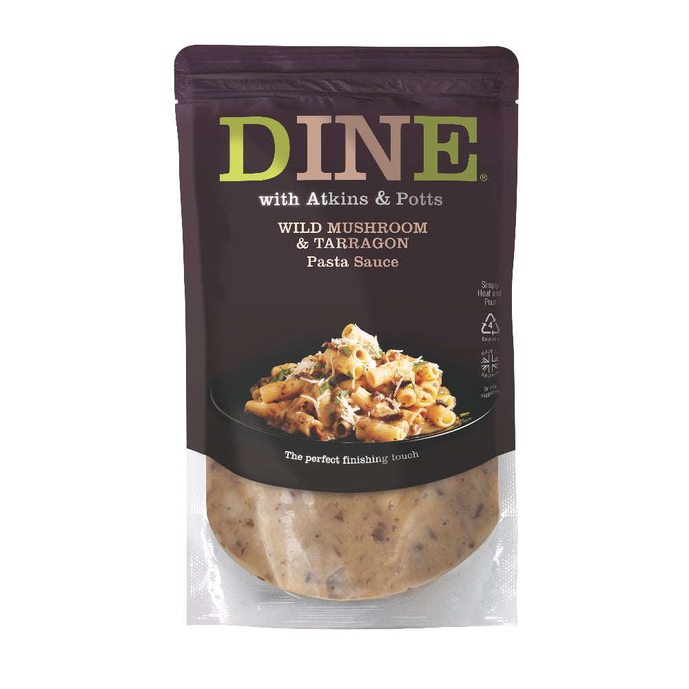 DINE with Atkins & Potts Wild Mushroom & Tarragon Pasta Sauce (350g)