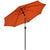 Outsunny 2.6M Patio Parasol Sun Umbrella, Tilt Shade Shelter Canopy with Crank 8 Ribs Aluminium Frame, Orange