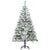 HOMCOM 5 Foot Snow Flocked Artificial Christmas Tree Xmas Pine Tree with 358 Realistic Branches, Auto Open and Steel Base, Green