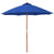 Outsunny 2.5m Wood Garden Parasol Sun Shade Patio Outdoor Market Umbrella Canopy with Top Vent, Blue