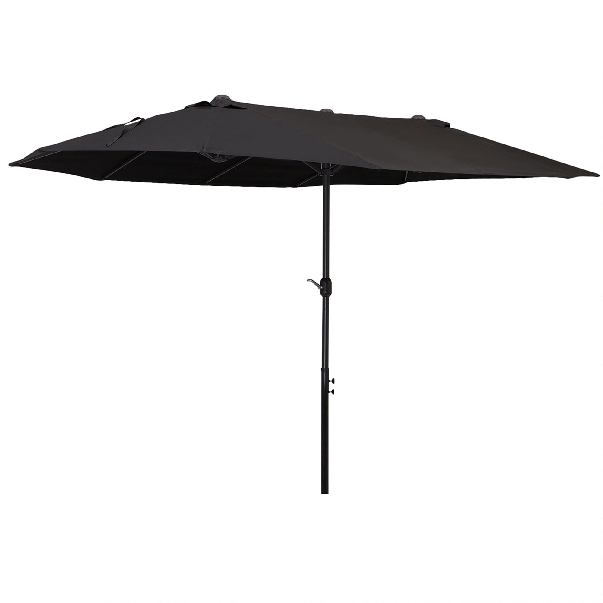 Outsunny 4.6m Double-Sided Patio Parasol Sun Umbrella-Black