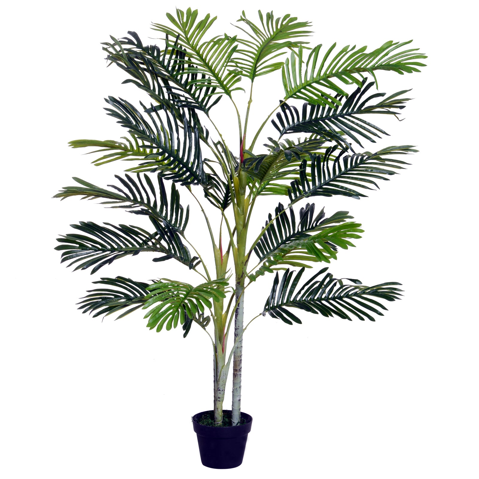 Outsunny 150cm(5ft)  Artificial Palm Tree Decorative Indoor Faux Green Plant w/Leaves Home Décor Tropical Potted Home Office