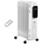 HOMCOM 2180W Oil Filled Radiator, 9 Fin, Portable Electric Heater with LED Display, 24H Timer, 3 Heat Settings, Adjustable Thermostat, Remote Control