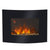 HOMCOM LED Curved Glass Electric Wall Mounted Fire Place, 900/1800W