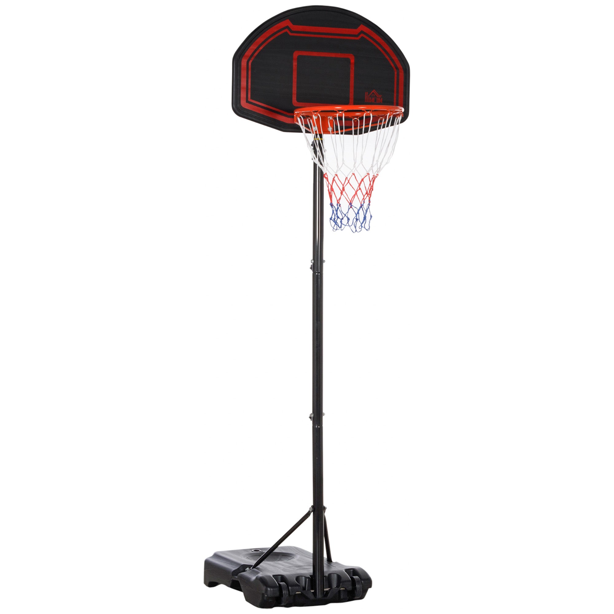 HOMCOM Adjustable Basketball Hoop Stand, with Wheels and Stable Base