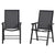 Outsunny Set of 2 Foldable Metal Garden Chairs Outdoor Patio Park Dining Seat Yard Furniture Dark Grey