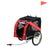 PawHut Folding Dog Bike Trailer, Pet Carrier Bicycle Trailer with Steel Frame Stroller, Red & Black