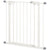 PawHut Adjustable Pet Gate: Metal Safety Barrier for Dogs, 74-80cm Width, Easy Installation, White