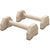 SPORTNOW Wooden Parallettes Bars Push up Handles with Non-Slip Base, Calisthenics Equipment for Home Gym Training