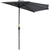 Outsunny Half Round Umbrella Parasol 3m: Grey Polyester with Aluminum Frame, Space-Saving Design