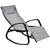 Outsunny Texteline Rocking Lounge Chair Zero Gravity Rocker Patio Adjustable Garden Outdoor Recliner Seat w/ Pillow, Footrest - Grey