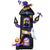 Outsunny 8.5FT Tall Halloween Inflatable Horror Tree House with Witch, Black Cat, Ghost and Pumpkin Man, Blow-Up Outdoor Halloween Decoration for Lawn, Garden, Party