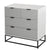 HOMCOM Freestanding Chest of Drawers with Metal Handles, Bedroom & Living Room Dresser, Storage Solution