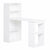 HOMCOM 120cm Modern Computer Desk Bookshelf  Writing Table Workstation PC Laptop Study Home Office 6 Shelves White