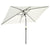 Outsunny 3x2m Garden Parasol Umbrella, Canopy with Aluminum Tilt, Crank Rectangular Sun Shade Steel, Cream White