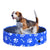 PawHut Foldable Pet Pool: Padded Dog & Cat Bathing Tub for Indoor/Outdoor Use, Aqua Blue