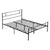 HOMCOM King Size Metal Bed Frame, Solid Bedstead with Headboard, Footboard, Metal Slat Support, Underbed Storage, Bedroom Furniture